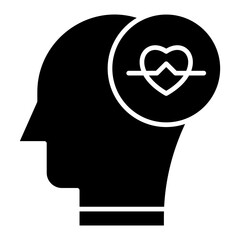 Vector Icon in love, mind, thought, user, human brain