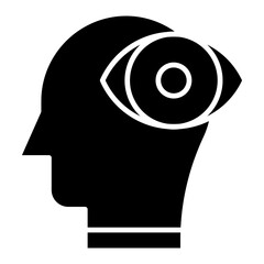 Vector Icon vision, mind, thought, user, human brain