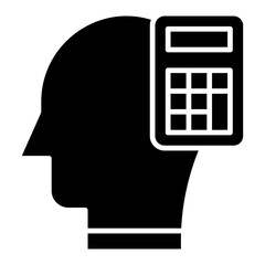 Vector Icon Calculating, mind, thought, user, human brain