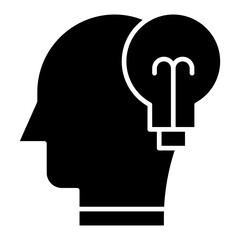 Vector Icon creative, mind, thought, user, human brain