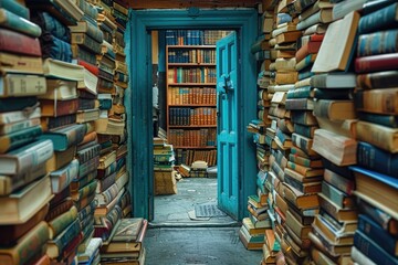 Obraz premium stack of books professional photography