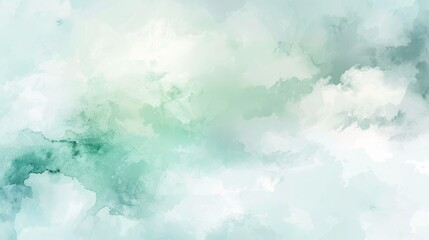 Fototapeta premium Blue and gray abstract watercolor drawing with sage green color. Water. Grunge. Blot, Stein, daub.