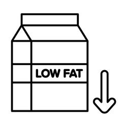 low fat milk icon