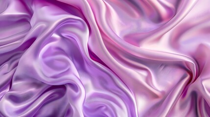 Obraz premium Abstract luxury silk fabric background. Beautiful background luxury cloth with drapery and wavy folds of pastel pink purple color creased smooth silk satin material texture