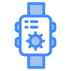 Vector Icon smartwatch, cloud, forecast, measure, temperature