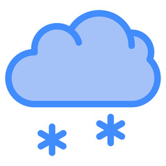 Vector Icon Cloud, snow, weather, winter, cold