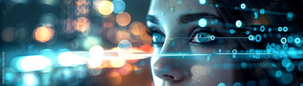 Poster the fusion of generative ai with ai intelligence captured in a magazine photography style, emphasizi