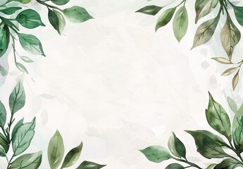 Watercolor leaves make this a beautiful wedding welcome sign