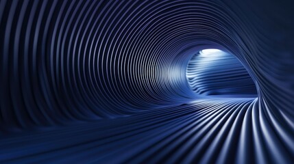 Naklejka premium Futuristic 3D lines forming a tunnel