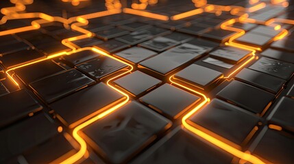 Obraz premium Futuristic network design with glowing connections