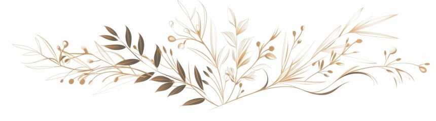 Naklejka premium Modern logo templates with hand drawn flowers, leaves, and branches. Design for labels, corporate identities, wedding invitations, and save-the-dates.