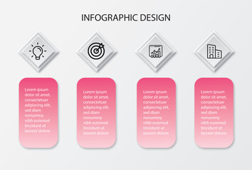  Infographic design abel design template process diagram, presentations, workflow layout, banner, flow chart, info graph. Concept of business model successive steps. pastel graphic elements.

