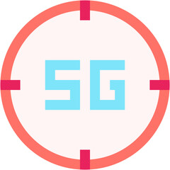 Vector Icon 5G Target, Technology, 5G, internet, wireless