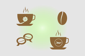 This is a simple, unique brown cafe bundle logo, suitable for cafe logos, coffee shops, packaged coffee drink products, beverage shops, coffee sellers, coffee websites, social media and others.