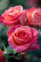 Fototapeta premium close up of rose flowers. Selective focus