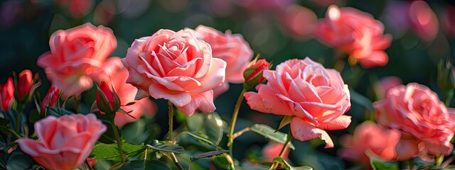 close up of rose flowers. Selective focus