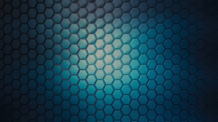 abstract blue background with hexagon shape pattern gradient