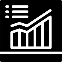 Vector Icon graph, business chart, diagram, analysis, growth