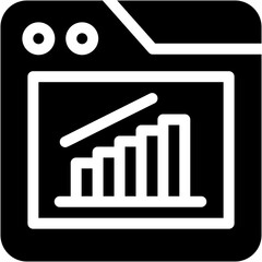 Vector Icon analytics, browser, data, campaign, graph