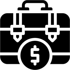 Fototapeta premium Vector Icon Briefcase, business, portfolio, work, money