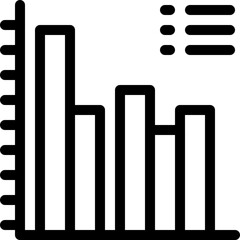 graph, bar graph, bar chart, stats, statistics Icon