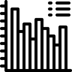 graph, bar graph, bar chart, stats, statistics Icon