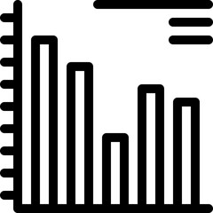 graph, bar graph, bar chart, stats, statistics Icon