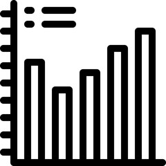 graph, bar chart, analytics, business graph, increase Icon