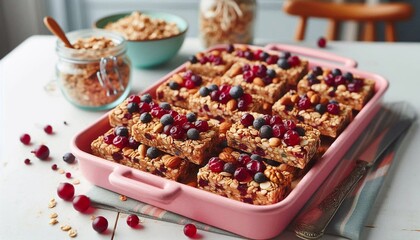 M&uuml;slieriegel mit Cranberries