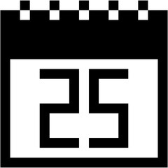 Obraz premium Vector Icon Calendar, schedule, time and date, christmas, xmas