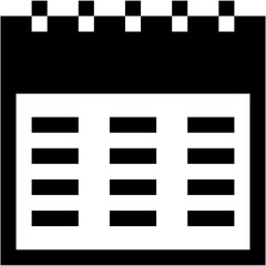 Vector Icon Calendar, schedule, time and date, events, calendary date
