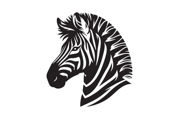 Zebra head vector illustration element