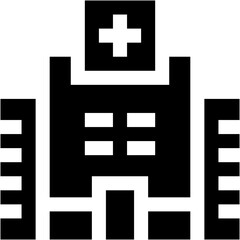 Obraz premium Vector Icon hospital, healthcare and medical. hospital building, health clinic, hospitals