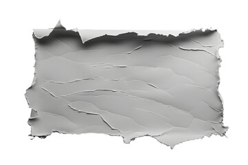 torn grey paper edge isolated on white or transparent png