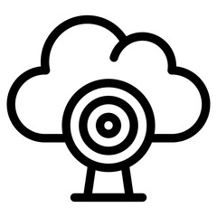 web cam, cloud, Cloud Service, networking, information technology Icon