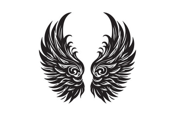 Angel Wings Logo silhouette Vector design
