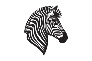 Zebra head vector illustration element