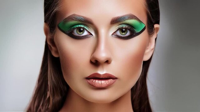 Volto femminile con make up