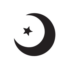Islam religion simple black icon silhouette illustration logo