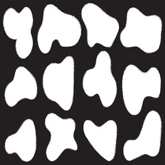 Modern liquid irregular blob shape abstract elements .Modern trendy brush stroke painting background. Great for textile, fabric, wallpaper, wrapping, scrapbook and packaging. Vector illustration. 