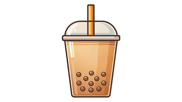 recommend clip art: A colorful vector illustration of a bubble tea