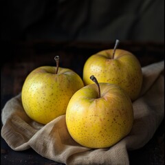 Golden Delicious apples, background
