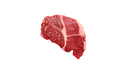 Peace of meat cutout. Isolated tasty raw meat on transparent background