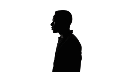 Black man silhouette cutout