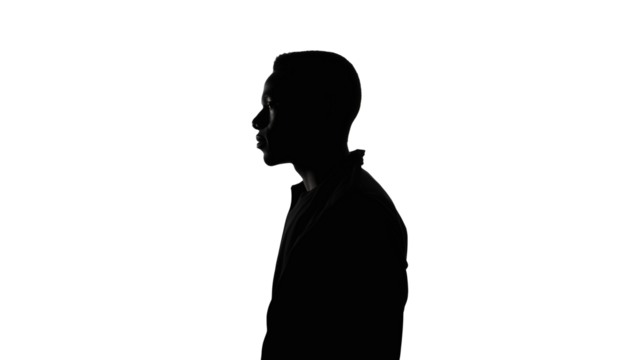 Black man silhouette cutout