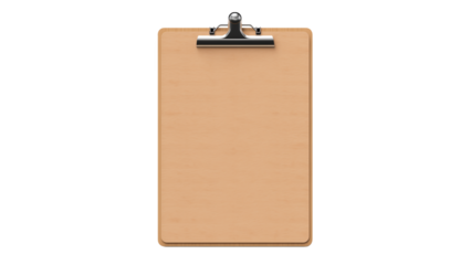 Blank clipboard cutout. Isolated clipboard on transparent background