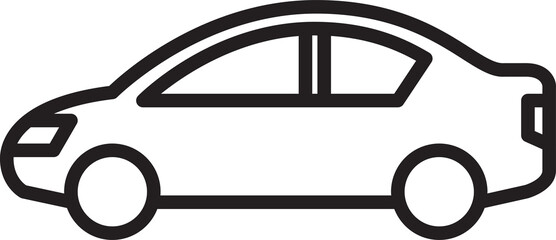 Car Icon Line Art
