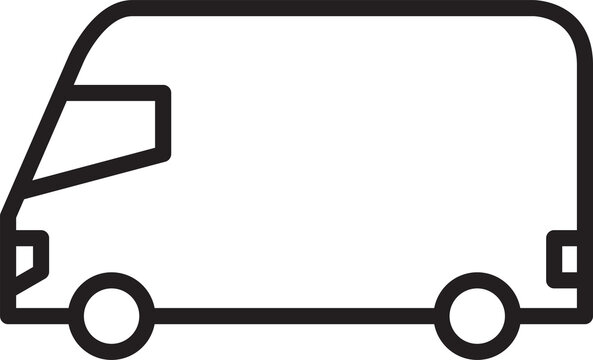 recommend clip art: Van Icon Line Art