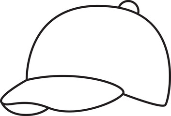 Baseball Cap Line Illustration
