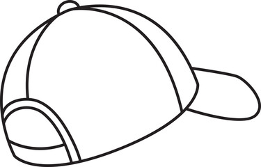 Baseball Cap Line Illustration
